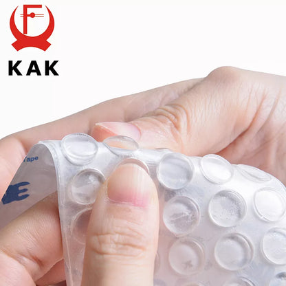 KAK 30-80 Grain Silicon Door Stops Pad Transparent Rubber Kitchen Cabinet Catches Self-Adhesive Damper Buffer Furniture Hardware