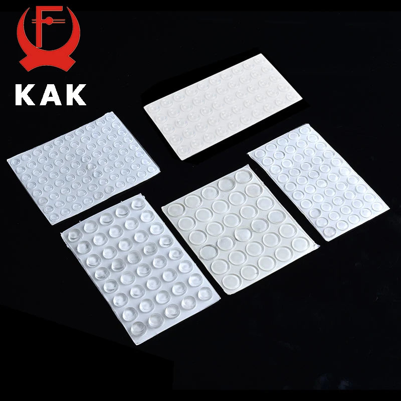 KAK 30-80 Grain Silicon Door Stops Pad Transparent Rubber Kitchen Cabinet Catches Self-Adhesive Damper Buffer Furniture Hardware