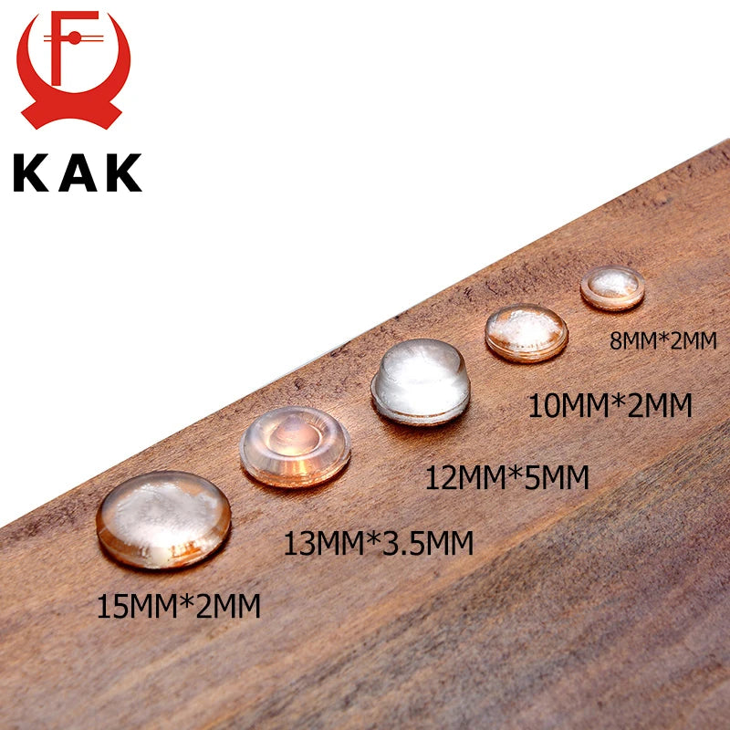 KAK 30-80 Grain Silicon Door Stops Pad Transparent Rubber Kitchen Cabinet Catches Self-Adhesive Damper Buffer Furniture Hardware