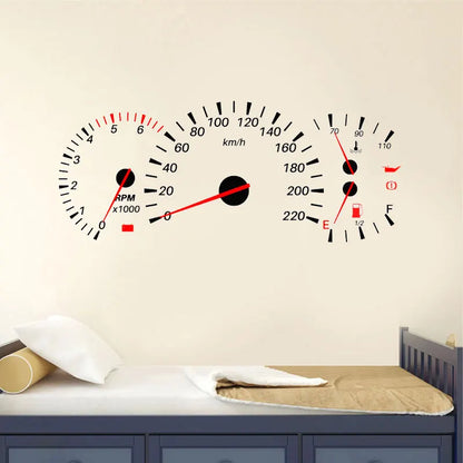 Racing Car Speedometer Vinyl Wall Sticker Modern Home Decor for Kids Room Boys Teens Bedroom Garage Decoration Decals Mural G157