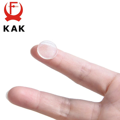 KAK 30-80 Grain Silicon Door Stops Pad Transparent Rubber Kitchen Cabinet Catches Self-Adhesive Damper Buffer Furniture Hardware