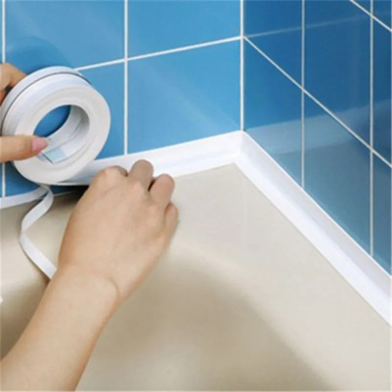 For Bathroom Kitchen Accessories Shower Bath Sealing Strip Tape Caulk Strip Self Adhesive Waterproof Wall Sticker Sink Edge Tape