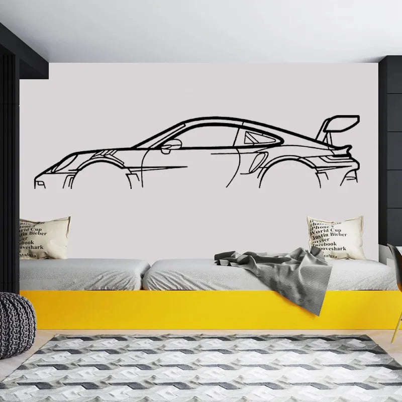 Car Silhouette Wall Art Sticker Vinyl Home Decor Automotive Service Center Garage Car Beauty Shop Decoration Decals Murals S610